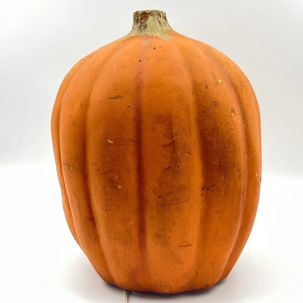 Vintage Gemmy Foam Jack-O-Lantern Pumpkin Halloween Light Up Blow Mold Decor